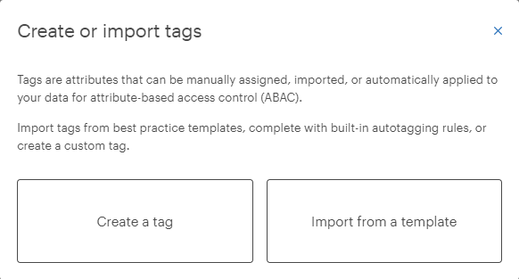Create or import a tag