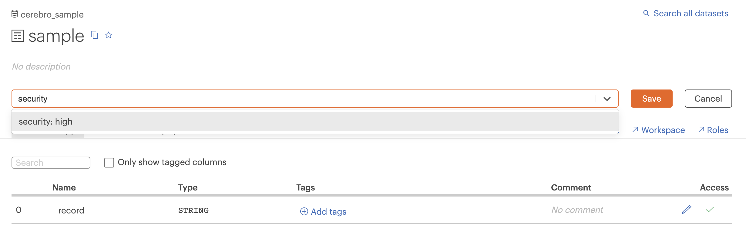 Assign a tag input